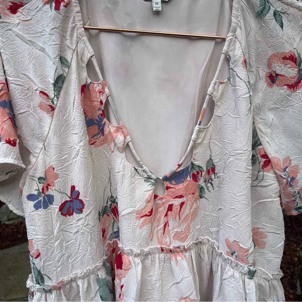 Lucky Brand Baby Doll Floral Blouse Size Medium *cross-listed* - Picture 3 of 8